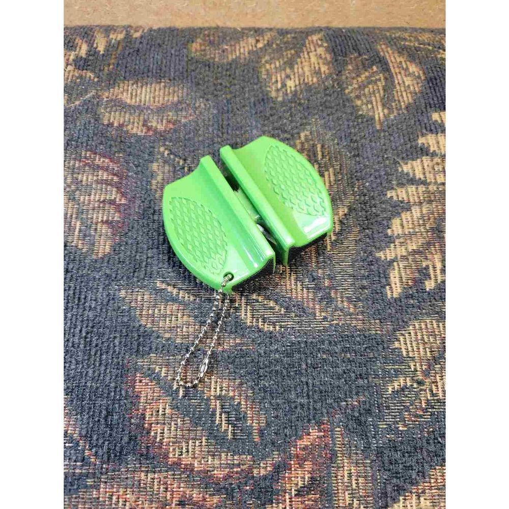 Green Sharpening Stone with Non Slip Base